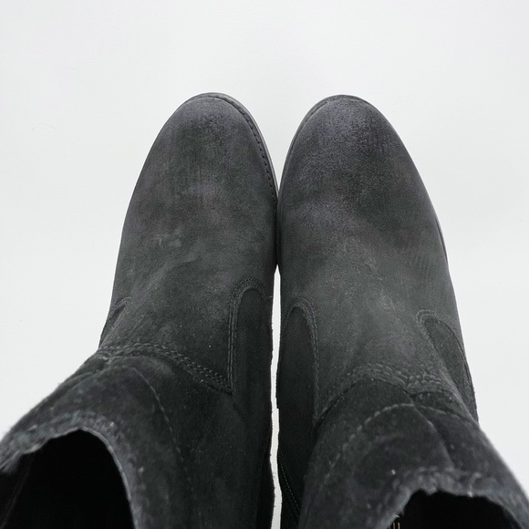 Marc Fisher Ankle Boot “Sade” Fringed Bootie Black Suede Leather Size 11 New - Picture 6 of 10